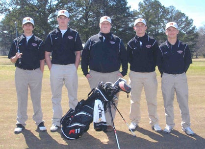 Photo courtesy of Fleming Photography. Shown are the members of the Marengo Academy golf team.