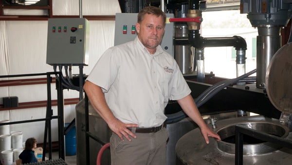 Doug Lindsey, plant manager of Denali Organics, is shown with Denali's state-of-the-art processing equipment.