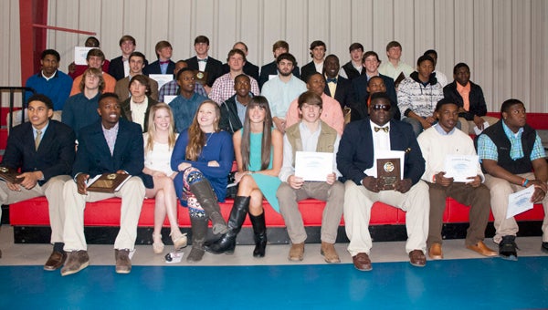 The Demopolis High School senior football players and cheerleaders were recognized during Thursday night's banquet at the Theo Ratliff Activity Center.