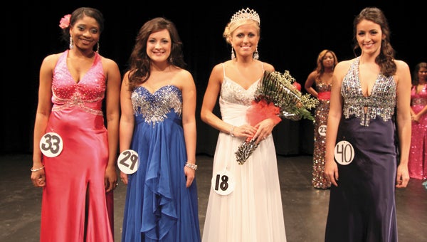 Miss Paragon 2014 Ciara McIntyre with top three finalists: Virginia Latimore of Foley, Cynthia Smith of Bay Minette and Victoria Washburn of Demopolis.