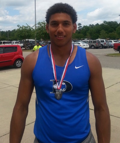 Demopolis senior Demetrius Kemp won silver at the Class 4A-6A State Track Meet in Gulf Shores over the weekend.