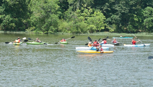 During the 2013 Feathers, Fins, Fur weekend, campers were able to spend time on the river kayaking.