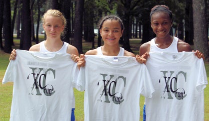 Demopolis High School cross country runners Gracie Boykin, Sylvia Clayton and Darneshia Harris finished fourth, sixth and 15th overall in their first meet.