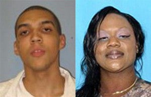 Eric Washington, left, and Shirley Dawkins, right, were captured Wednesday following an incident that involved the shooting of a sheriff's deputy in Greene County.