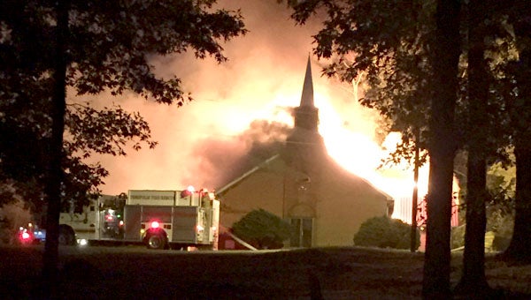 Gilfield Baptist Church is considered a total loss after a fire Tuesday night. The State Fire Marshall's Office has determined that lightning caused the fire.