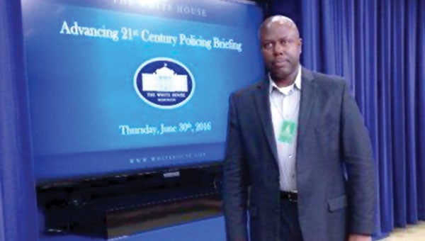 Demopolis Police Chief Tommie Reese at the Advancing 21st Century Policing Briefing held at the White House on Thursday, June 30.