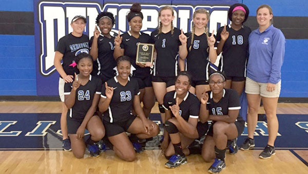 The Demopolis High School varsity volleyball team won the Class 5A Area 7 championship and advanced to the quarterfinals of the South Super Regional for the first time ever.