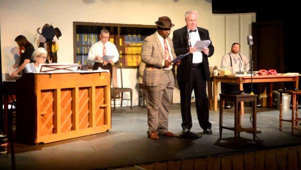 The Canebrake Players prepare for "It's a Wonderful Life."